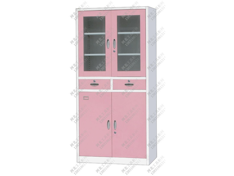 二屉玻璃工具柜